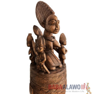 Large Handmade Ajere Ifa – Traditional Yoruba Ifa Divination Bowl (5ft Height, 16in Diameter)
