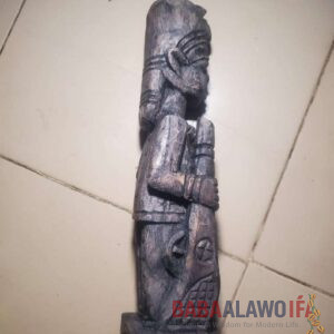 Handcrafted Wooden Orisa Ogun Statue – Traditional Yoruba Ogun Icon for Shrine and Spiritual Use